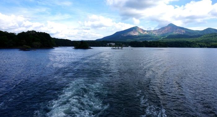 Mt. Bandai seen from Hibara