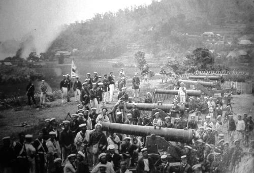 A captured artillery battery at Shimonoseki