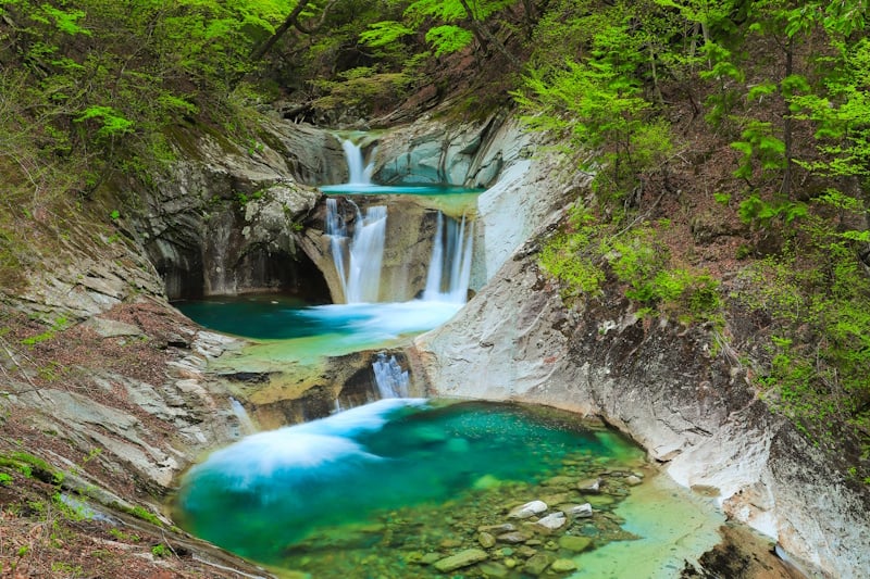 Five Steps and Seven Pools Falls in Chichibu-Tama-Kai National Park.