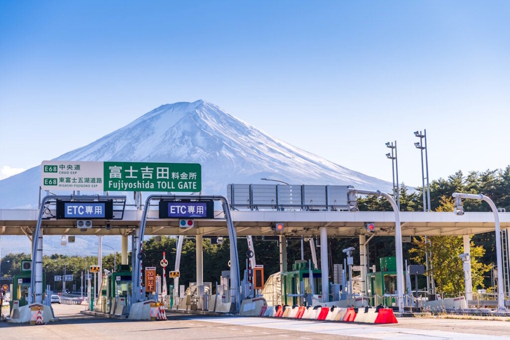 Fujiyoshida toll gate leading to Mt. Fuji