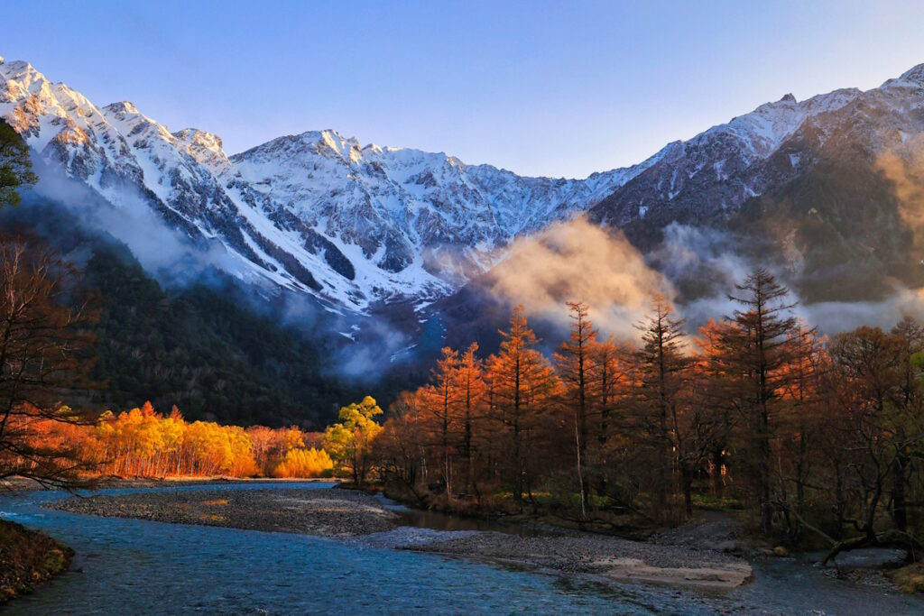 Kamikōchi as seen from Kappabashi Bridge
