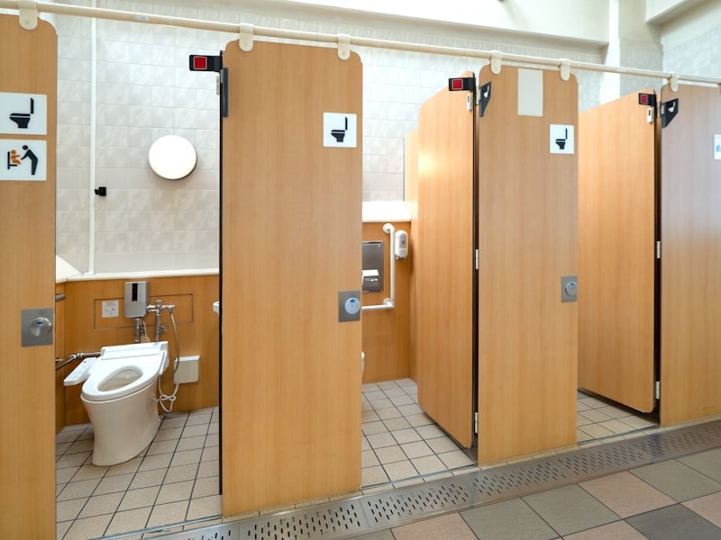 Private bathroom stalls in Japan