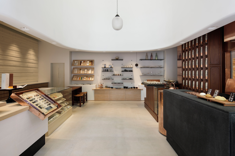 The interior of HIGASHIYA man Marunouchi, Tokyo, Japan