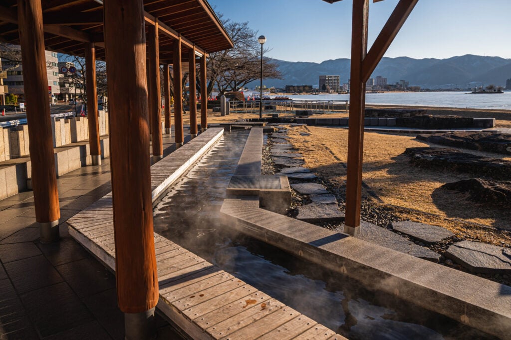 Foot baths in Suwa, Nagano Prefecture