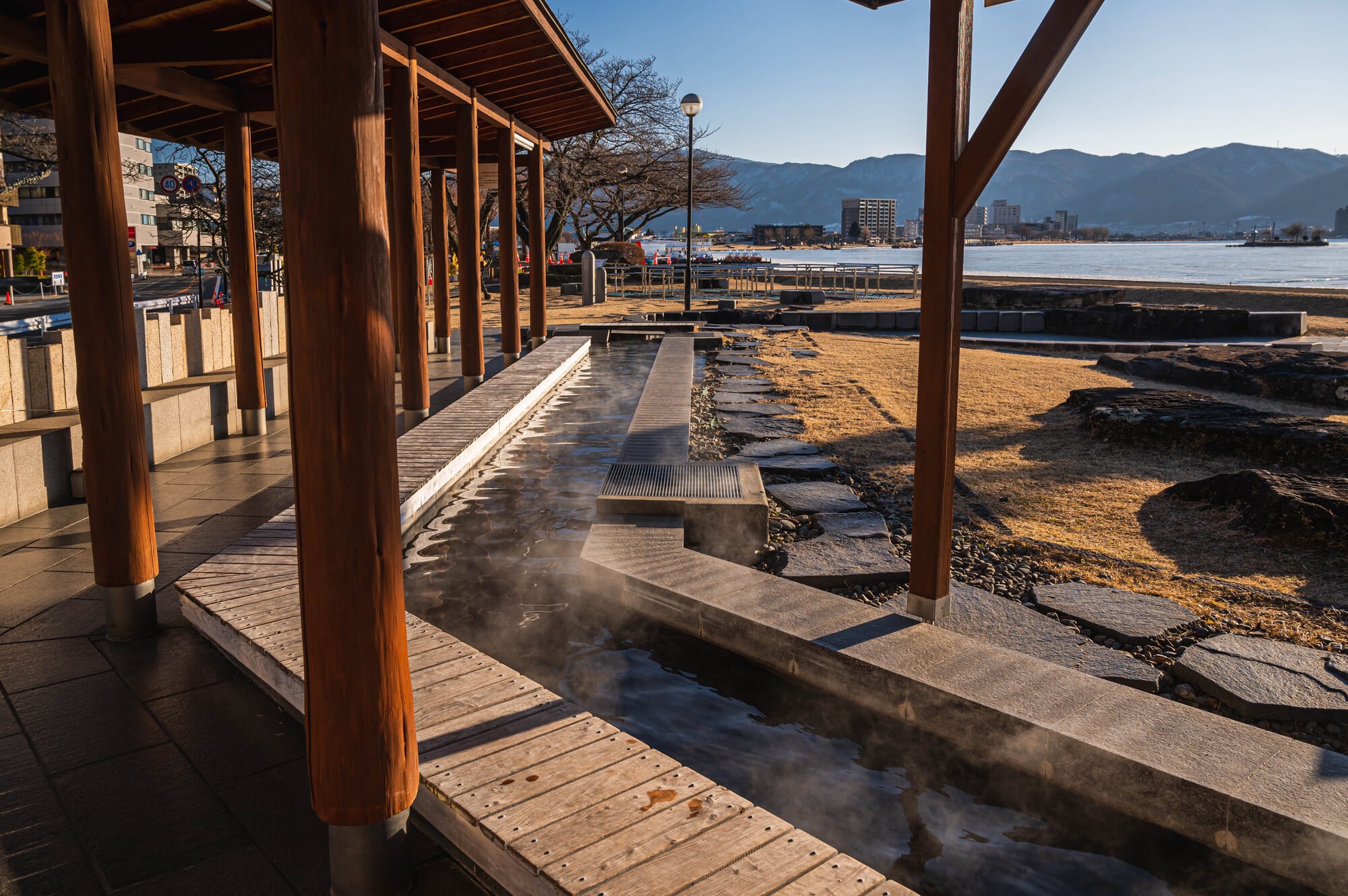 Foot baths in Suwa, Nagano Prefecture